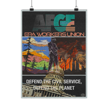 Vertical Poster - Defend the Civil Service AFGE Federal Workers Union