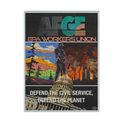 Vertical Poster - Defend the Civil Service AFGE Federal Workers Union