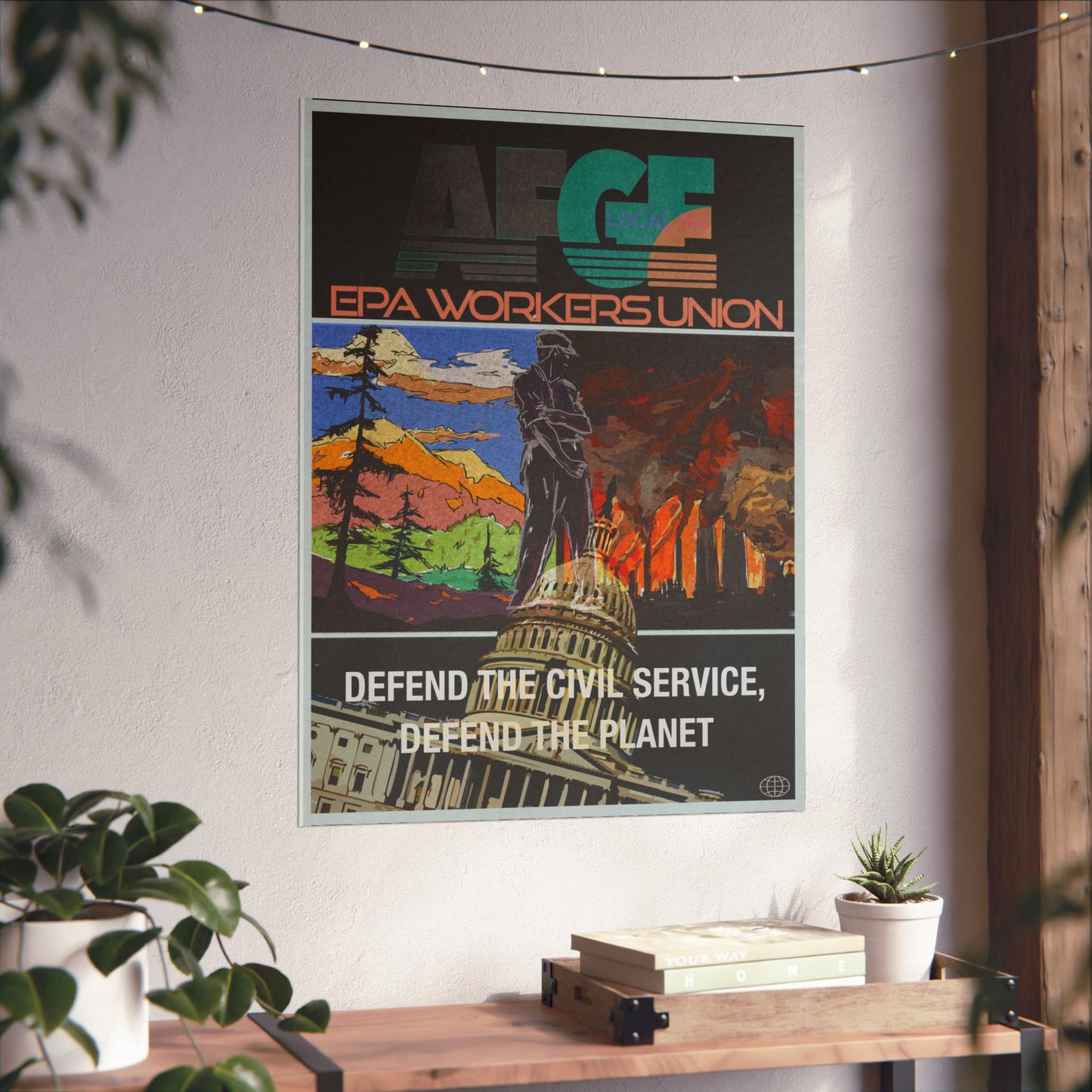 Vertical Poster - Defend the Civil Service AFGE Federal Workers Union